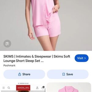 NWT SKIMS Soft Pink Sleepwear Set